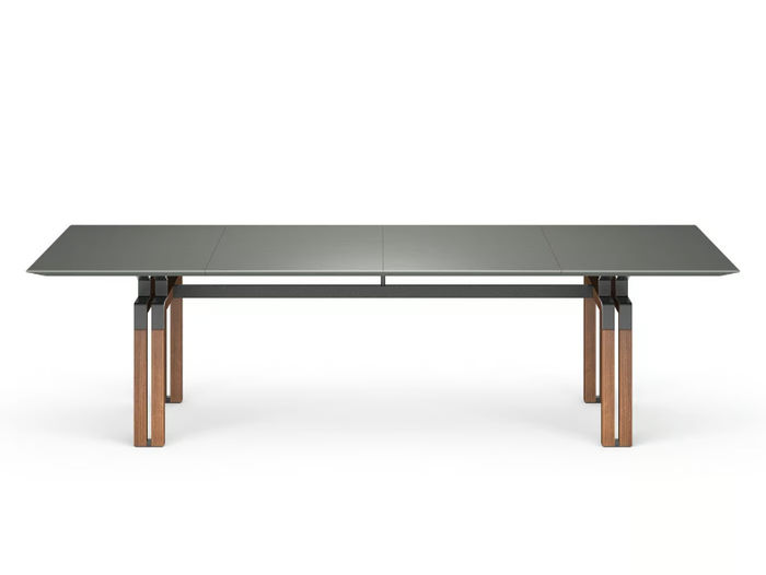 PASO DOBLE - Rectangular meeting table with leather covered top _ i 4 Mariani